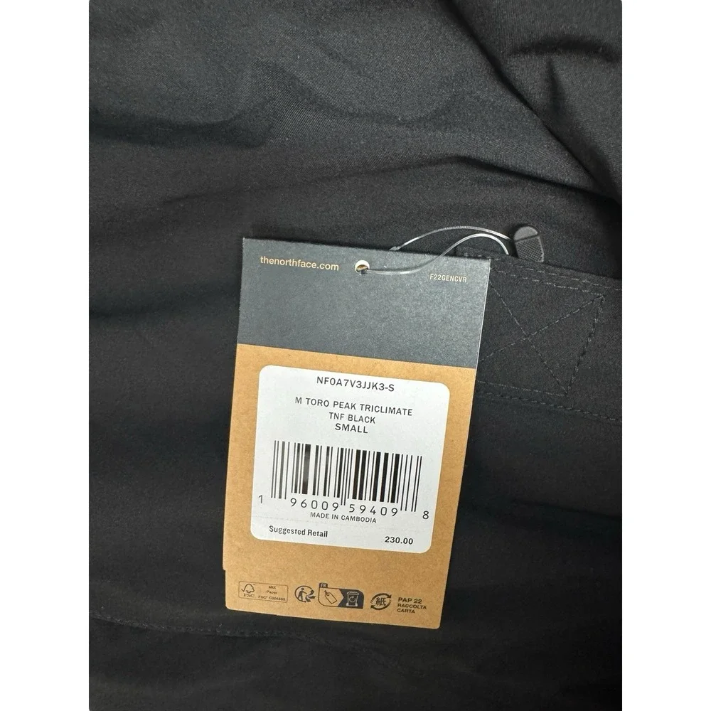 The North Face‎ Men's Small Toro Peak Triclimate Jacket NFOA7V3JJK3